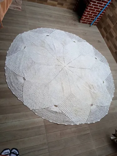 Tapete de croché grande redondo