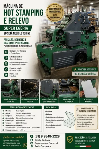 Heidelberg Speedmaster 71 x 102 - Multicolor Perfectora - Máquina Offset<br>Descrição: