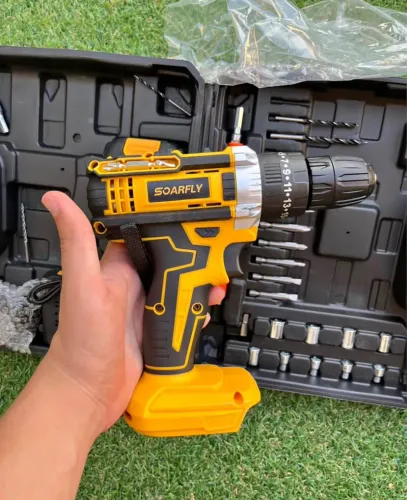 Furadeira Parafusadeira na Maleta Completa 48v 2 Baterias