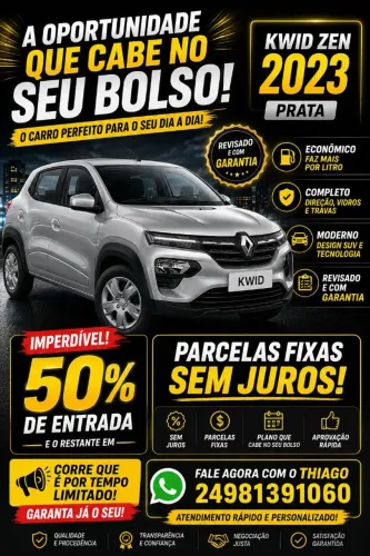 Renault Kwid Zen 1.0 Flex 12V 5P Mec. 2024