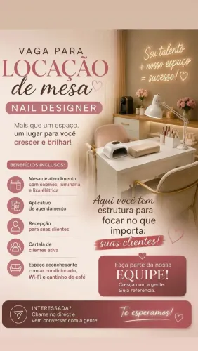 Aluguel de messa para nail designer