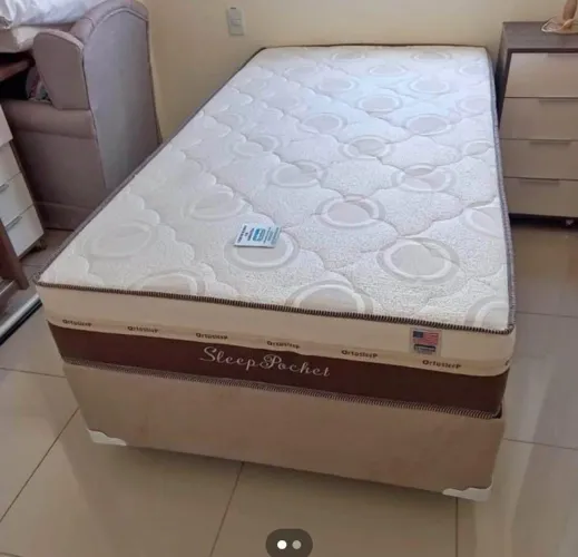 Cama solteirão como colchão molas ensacadas