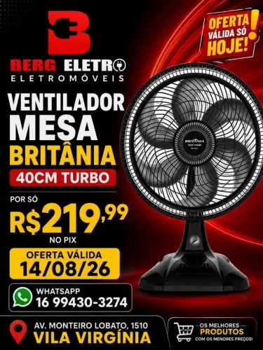 Ventilador de mesa Britania 40cm turbo