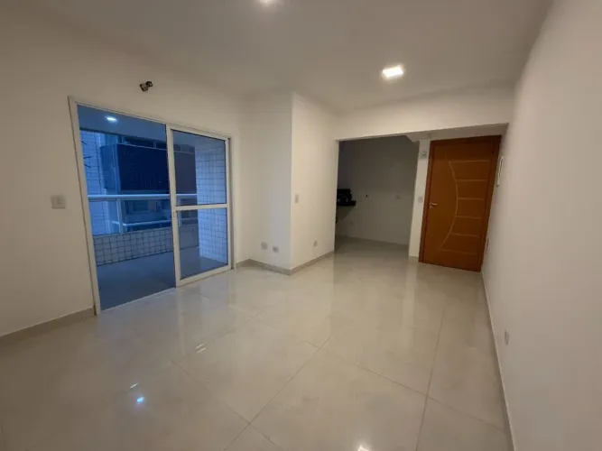 Apartamento novo para locação com 2 sacadas e 1 suíte no Caiçara Praia Grande/SP