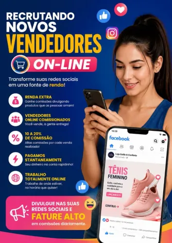 Precisa se vendedores on-line