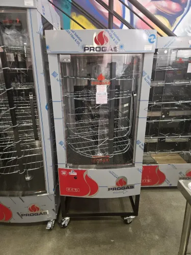 assadeira giratória para 30 frangos a gás - pronta entrega