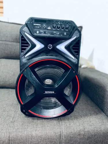 Caixa de Som Amplificada Mondial Bluetooth USB AUX - Excelente Estado
