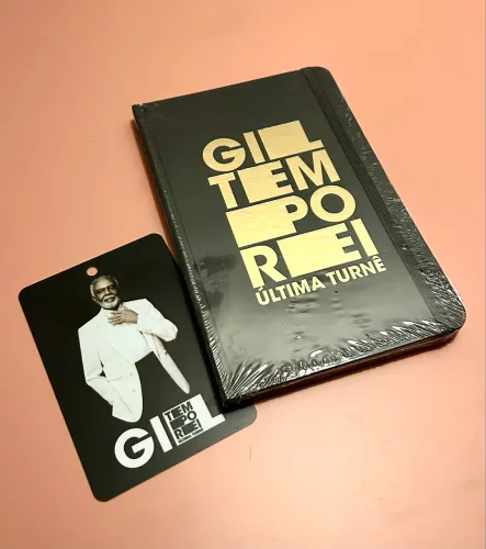 Caderninho estilo sketchbook turnê tempo rei gilberto gil