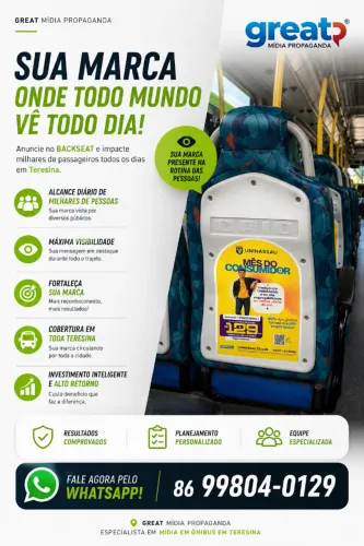 Backseat | Publicidade Dentro dos Ônibus em Teresina