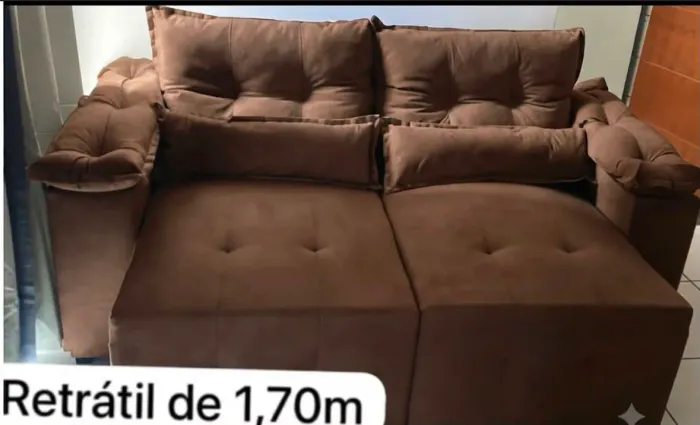 Sofá retrátil 1,70m pronta entrega, várias cores disponíveis contato 98- *