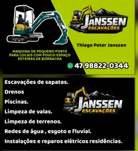  Locação Escavações Mini escavadeira 