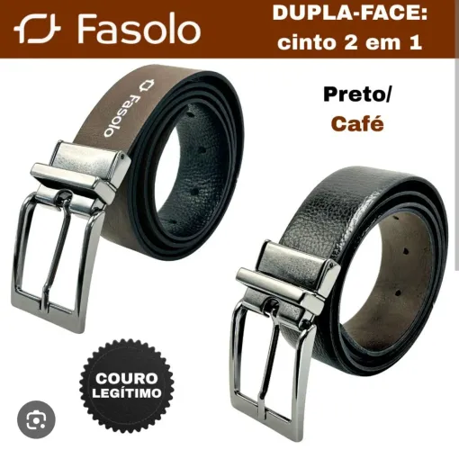 Conto masculino couro legítimo FASOLO