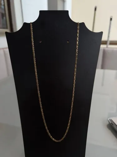 Cordao de ouro 18k Piastrine 1,8g maciço de máquina alto padrão joalheria