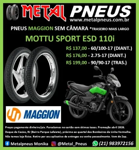 Pneus Maggion Mottu Sport ESD 110i - Sem Câmara