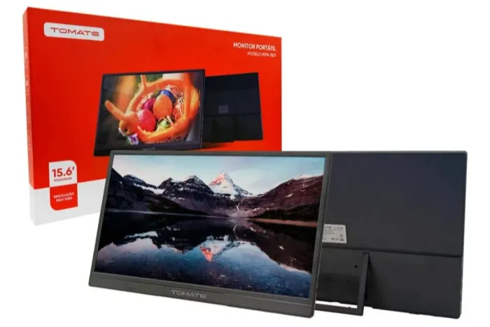 Monitor Portátil 15.6? IPS Full HD Tomate Bivolt MTM-1507 - Alta Resolução