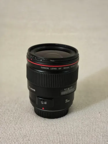 Vendo Lente Canon EF 35mm f/1.4L USM + Acessórios