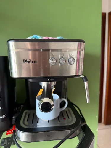Cafeteira Expresso Philco 1,2l E Aquecedor De Xícaras preto