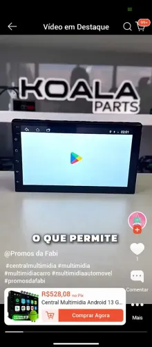 CENTRAL MULTIMÍDIA ANDROID 13 7 POLEGADAS E JÁ CONFIGURADO !