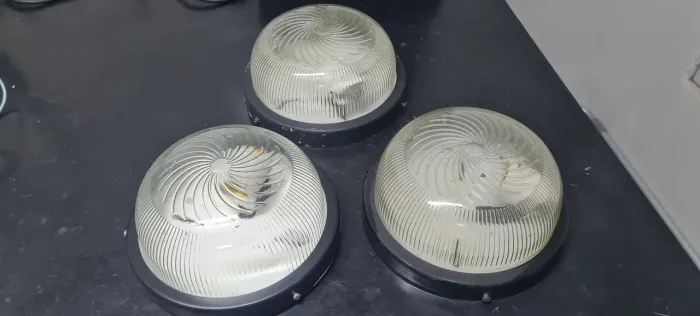 Luminária Plafon De Teto Rioprelight Vidro Raiado