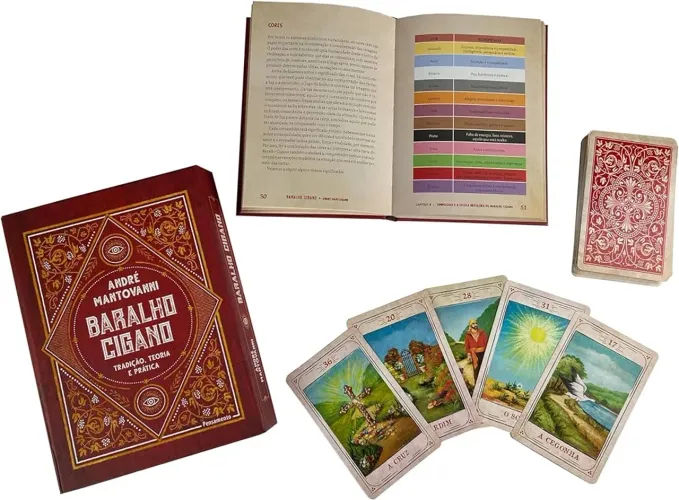 baralho cigano andré mantovanni com livro+caixa+36 cartas