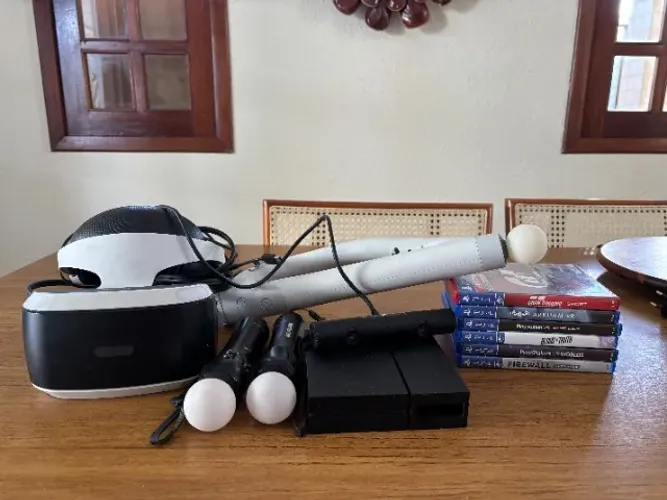 Playstation PS VR + Aim controller + 6 jogos