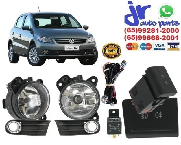 Kit Farol Milha Gol G5 2009 2010 2011 2012 Auxiliar Neblina 