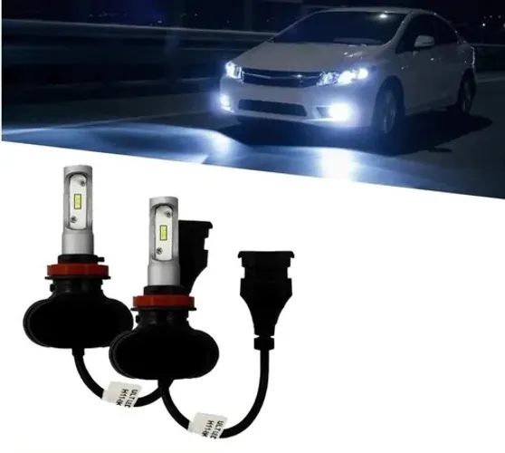 Par Lampada Xenon Ultra Led H11 6000K Super Branco