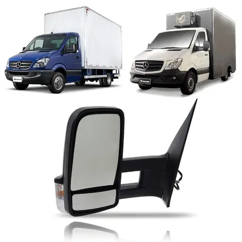 Par Retrovisor Mercedes Benz Sprinter 2013 à 2019 - Preto - Metagal 