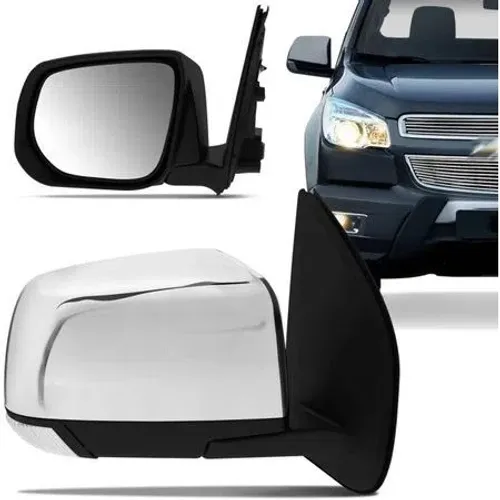 Par Retrovisor Chevrolet S10 2012 à 2016 - Cromado - Metagal 