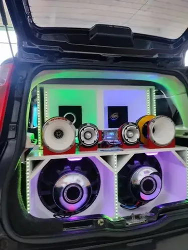 Fita Led Rgb Rítmica Som Automotivo paredão 5 metros com fonte. Nova