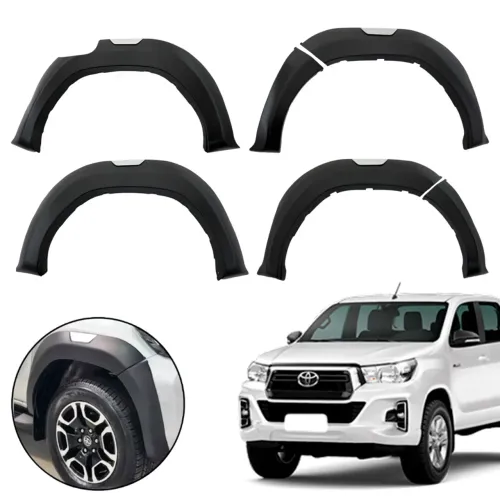 Alargador de paralama preto Hilux cabine dupla