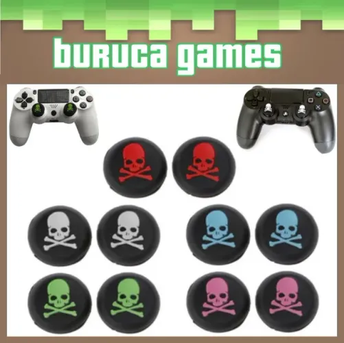 2 Pares de Grips de Silicone para botão analógico de controles de Vídeo Games