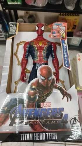 Boneco Homem Aranha 30cm com Led e Som