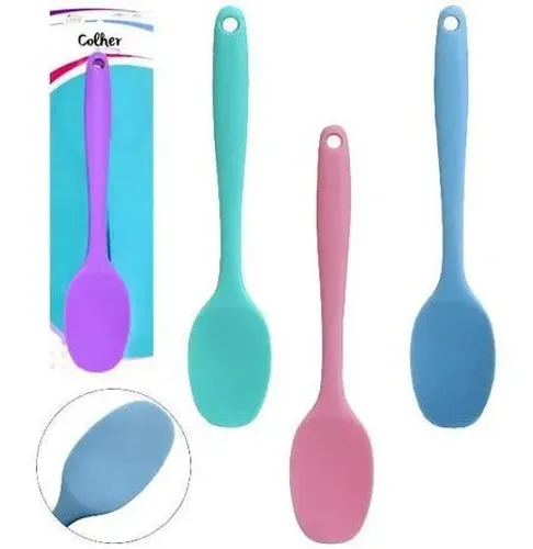 Colher Espatula Multiudo De Silicone 20,5x4 Cz19241