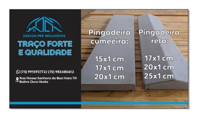PINGOE RUFOS FRISADOS FEITO COM CONCRETO VIBRADO MAIOR DURABILIDADE E QUALIO