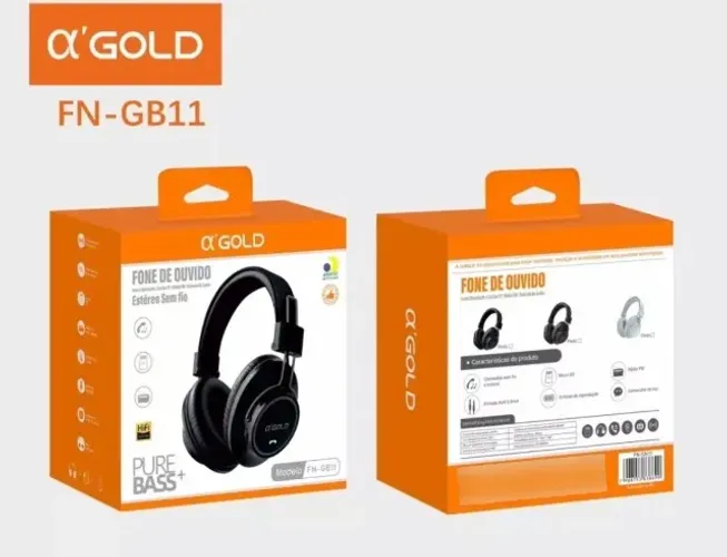 Fone De Ouvido Sem Fio - Headphone Bluetooth A Gold