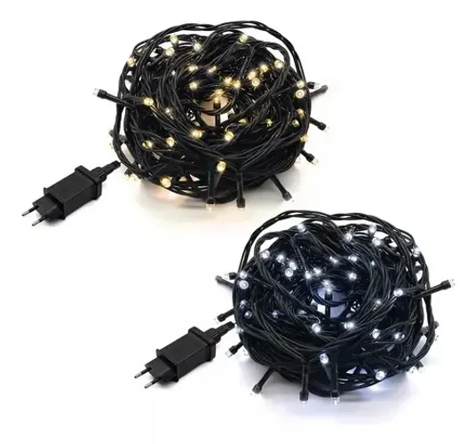 Fio Cordão 100 Leds Fixo Decoração Festa Natal