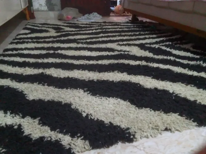 Tapete gigante Zebra Preto e Branco