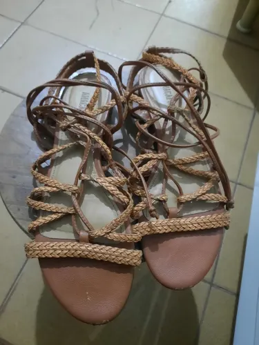 Sandália Rasteira Amarração ana capri