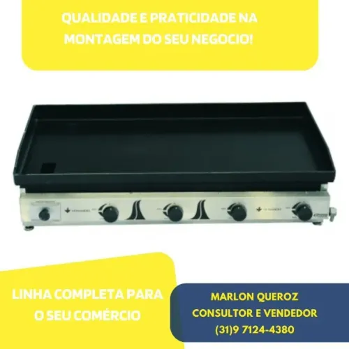 Chapa Bifeteira a Gás 100cm Venâncio Deguste