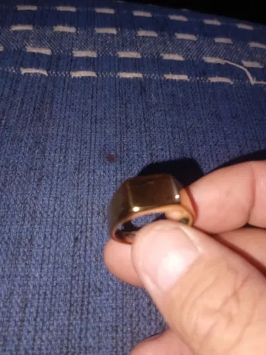 Anel masculino de prata esterlina dourado clássico - elegância em destaque*novo*!