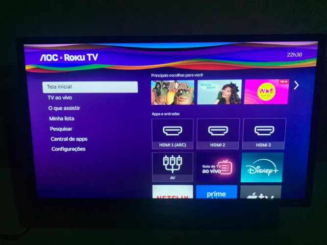 ? ? TV AOC 32? - COMO NOVA! Smart Roku TV - OPORTUNIDADE IMPERDÍVEL!?