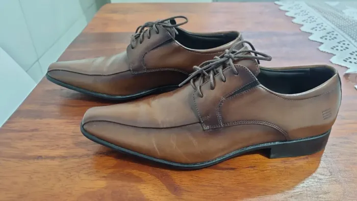 Sapato Sergio's Derby Social em Couro marrom