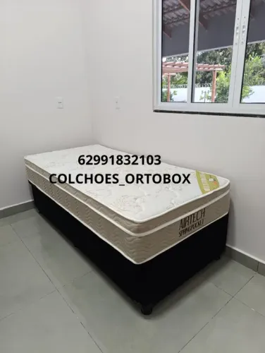 Base e Colchão Solteiro airtech da ortobom