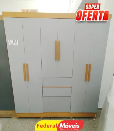 Guarda Roupa Casal Off White 7 Portas 2 Gavetas ENTREGAMOS HOJE