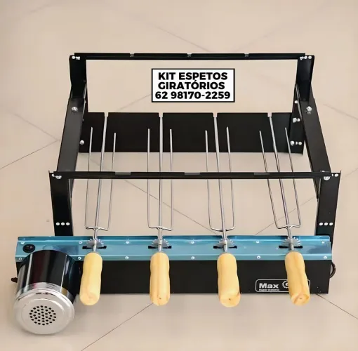 Kit espetos giratórios para Churrasqueira