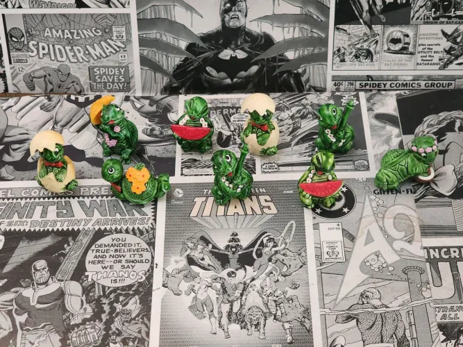 ? Miniaturas Kinder Ovo - Tartarugas Tartalegres Anos 90 - Raras Colecionáveis Vintage