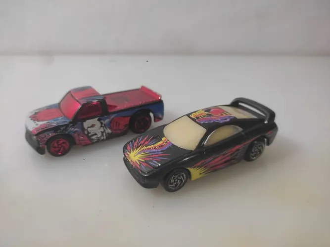 hot whells slot car eletrico caminhão&carro mattel