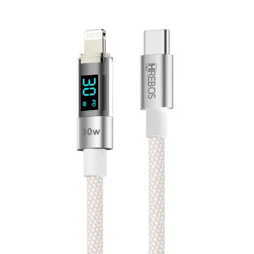 Cabo Cel Hrebos CB-371I Lightning para USB-C 1m 3.1A 30W - WZetta