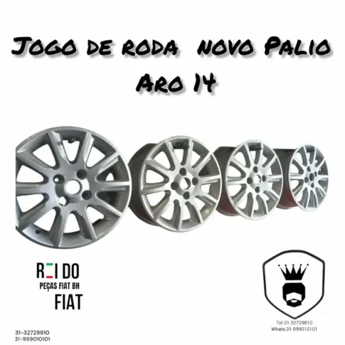 Jogo de roda aro 14 Novo Palio